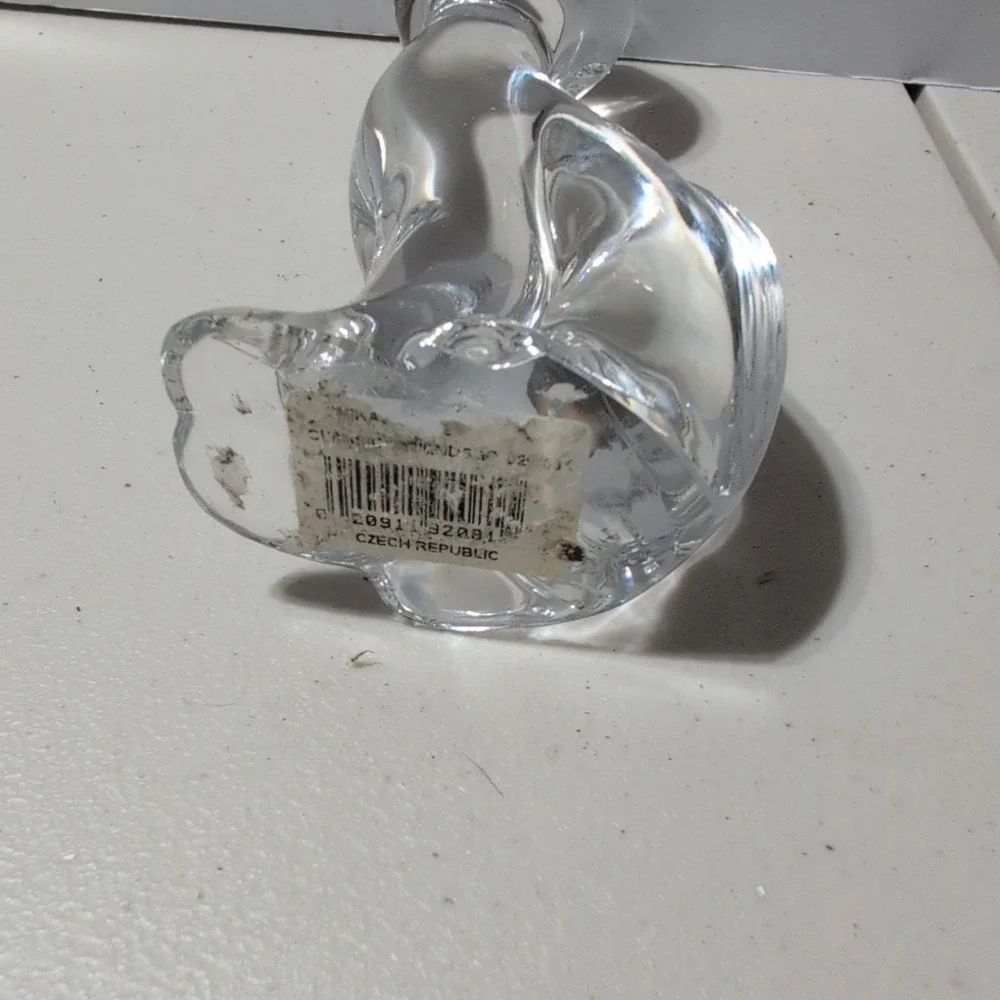 Vintage Crystal Cat Figurine-Mikasa-Czech Republic-Classic Friends  Paperweight